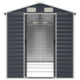 Garden Shed Anthracite 191x385x198 cm Galvanised Steel