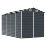 Garden Shed Anthracite 191x385x198 cm Galvanised Steel