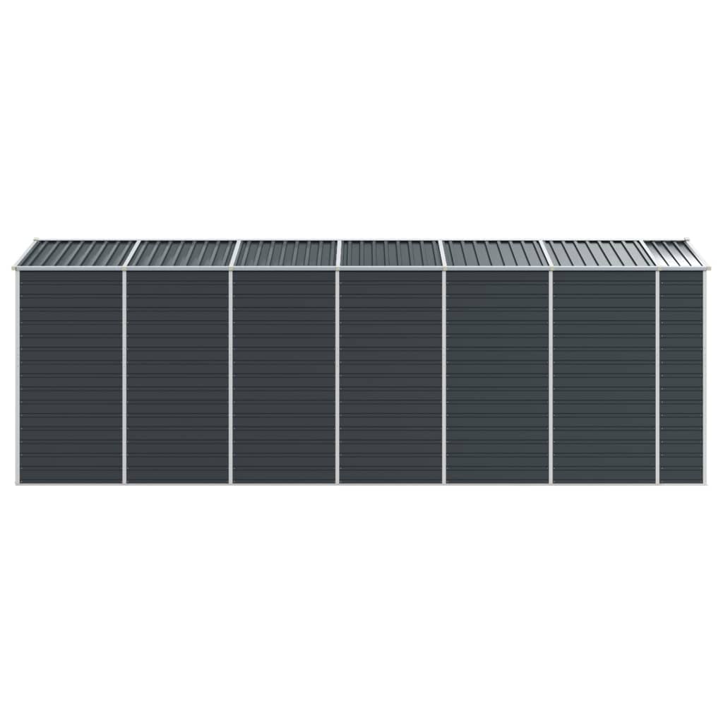 vidaXL Garden Shed Anthracite 191x555x198 cm Galvanised Steel