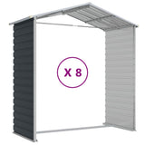 Garden Shed Anthracite 191x725x198 cm Galvanised Steel