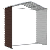 Garden Shed Brown 191x130x198 cm Galvanised Steel