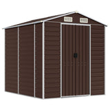 Garden Shed Brown 191x215x198 cm Galvanised Steel