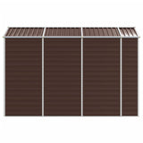 vidaXL Garden Shed Brown 191x300x198 cm Galvanised Steel