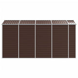 Garden Shed Brown 191x385x198 cm Galvanised Steel