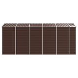 vidaXL Garden Shed Brown 191x470x198 cm Galvanised Steel