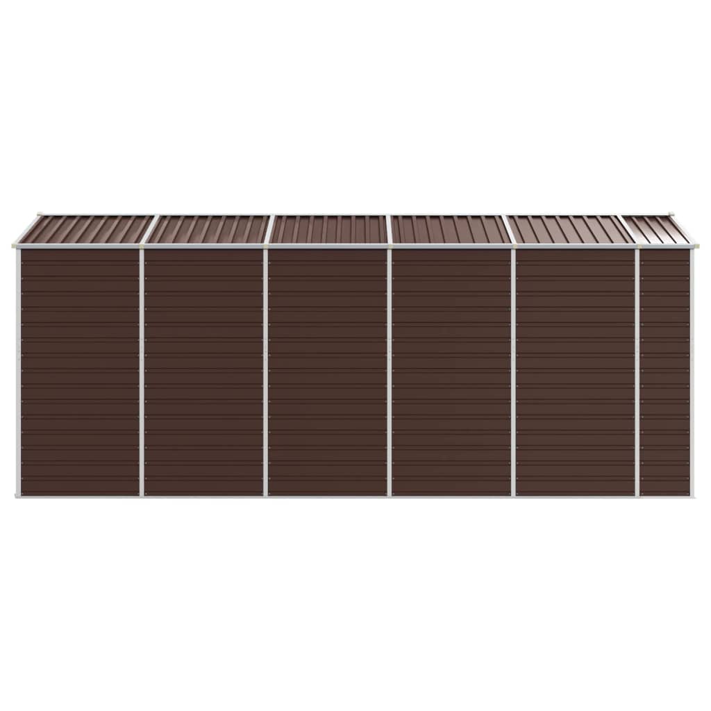 Garden Shed Brown 191x470x198 cm Galvanised Steel