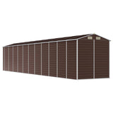 Garden Shed Brown 191x980x198 cm Galvanised Steel