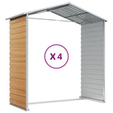 vidaXL Garden Shed Light Brown 191x385x198 cm Galvanised Steel