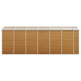 vidaXL Garden Shed Light Brown 191x555x198 cm Galvanised Steel