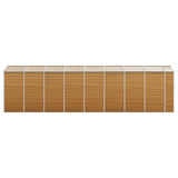 vidaXL Garden Shed Light Brown 191x725x198 cm Galvanised Steel