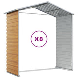 vidaXL Garden Shed Light Brown 191x725x198 cm Galvanised Steel