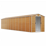 vidaXL Garden Shed Light Brown 191x980x198 cm Galvanised Steel