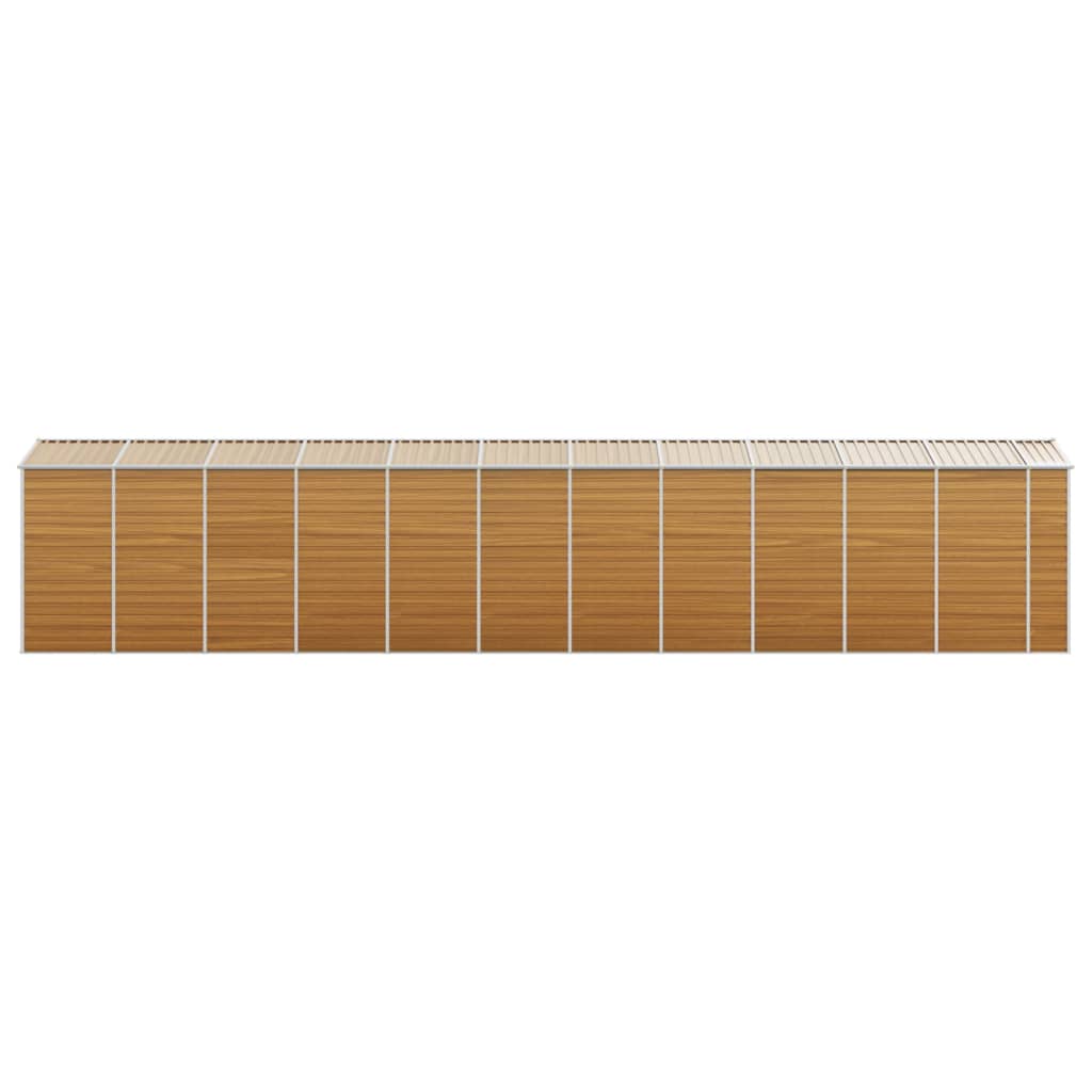 vidaXL Garden Shed Light Brown 191x980x198 cm Galvanised Steel