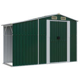 Garden Shed Green 277x192.5x179 cm Galvanised Steel