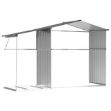 Garden Shed Grey 277x192.5x179 cm Galvanised Steel