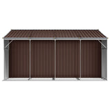 Garden Shed Brown 277x365.5x179 cm Galvanised Steel