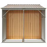 vidaXL Garden Shed Light Brown 277x192.5x179 cm Galvanised Steel
