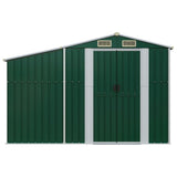 Garden Shed Green 277x93x179 cm Galvanised Steel