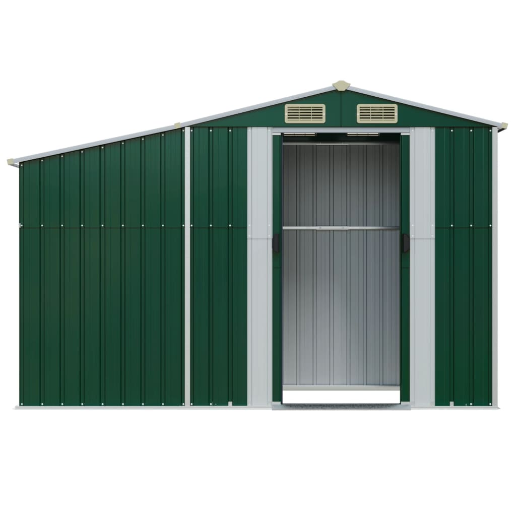 Garden Shed Green 277x93x179 cm Galvanised Steel