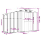 Garden Shed Green 277x93x179 cm Galvanised Steel