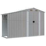 Garden Shed Grey 277x93x179 cm Galvanised Steel