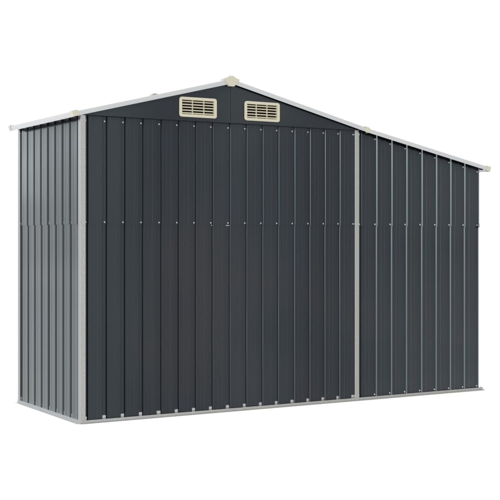 Garden Shed Anthracite 277x93x179 cm Galvanised Steel