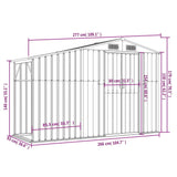 Garden Shed Anthracite 277x93x179 cm Galvanised Steel