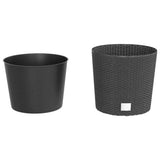 Planter with Removable Inner Anthracite 15 / 15.3 L PP Rattan