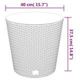 Planter with Removable Inner Anthracite 35 / 37.5 L PP Rattan