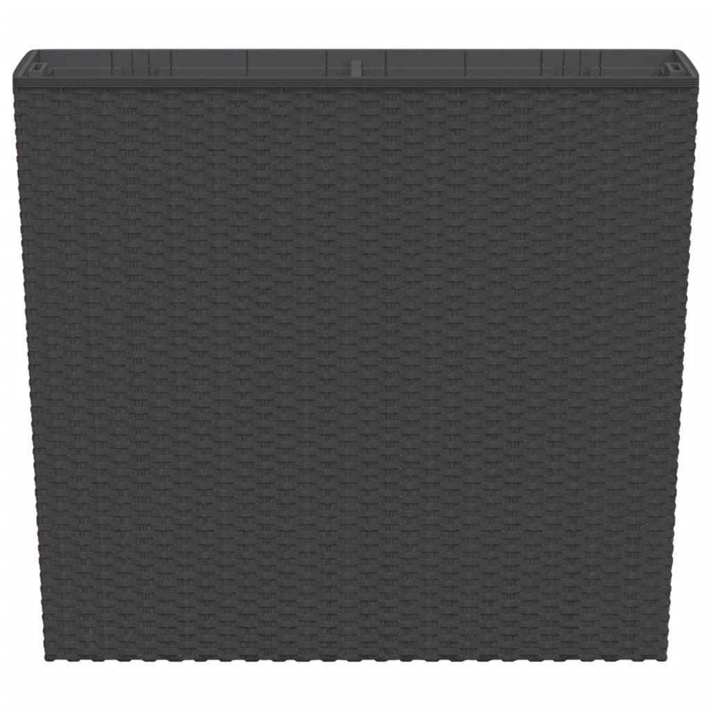 Planter with Removable Inner Brown 12 / 44 L PP Rattan