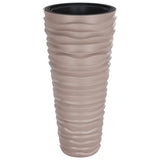 Planter with Removable Inner Mocha 18/45 L PP Grooved Look