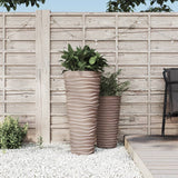 Planter with Removable Inner Mocha 18/45 L PP Grooved Look