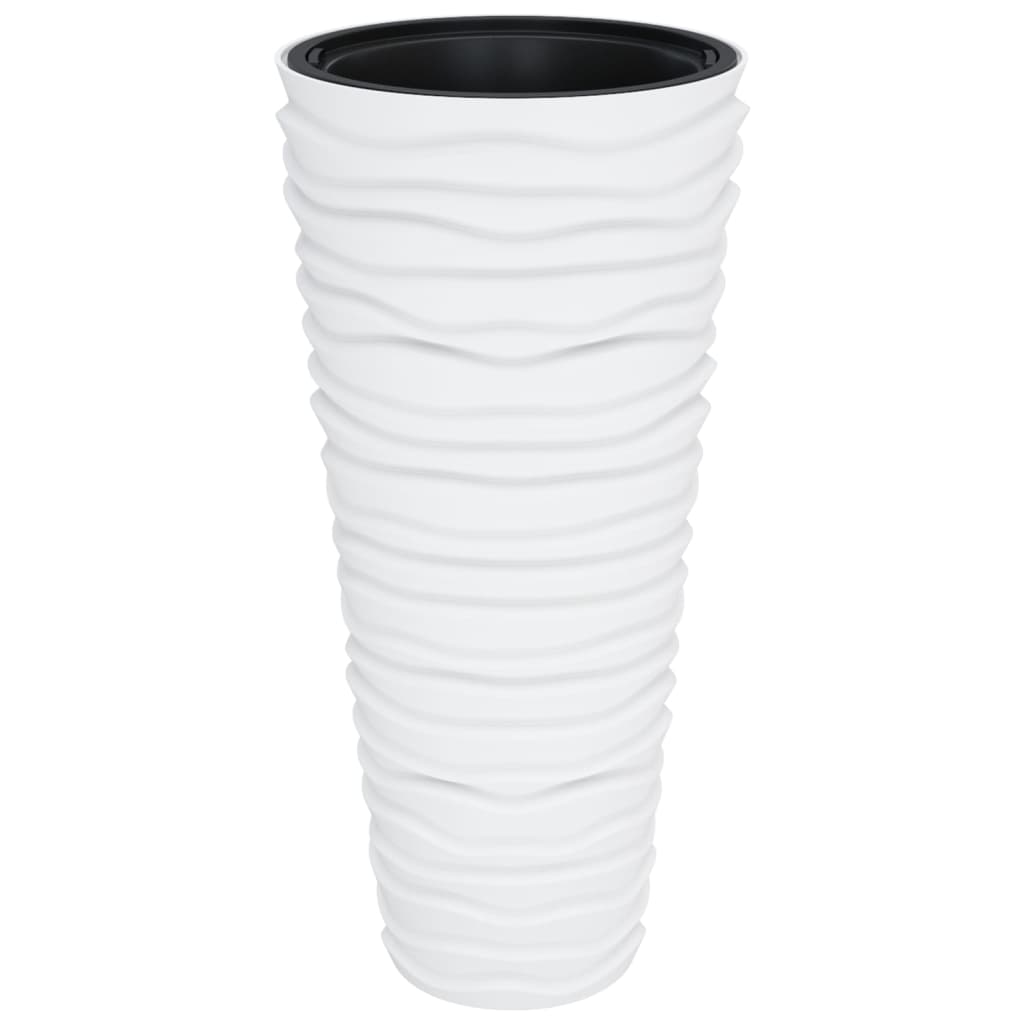 Planter with Removable Inner White 18/45 L PP Grooved Look