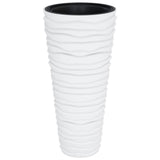 Planter with Removable Inner White 18/45 L PP Grooved Look