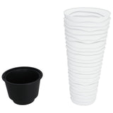 Planter with Removable Inner White 18/45 L PP Grooved Look