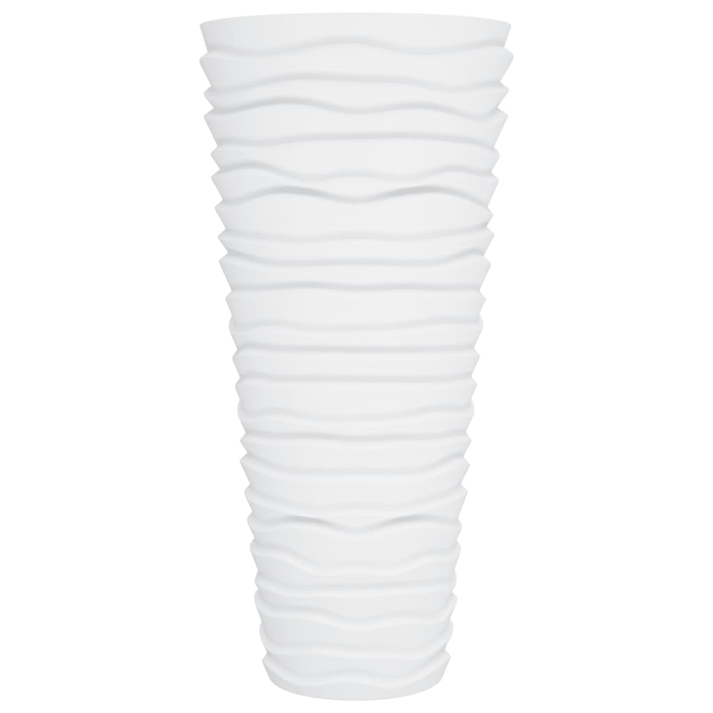 Planter with Removable Inner White 18/45 L PP Grooved Look