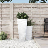 Planter with Removable Inner White 18/45 L PP Grooved Look