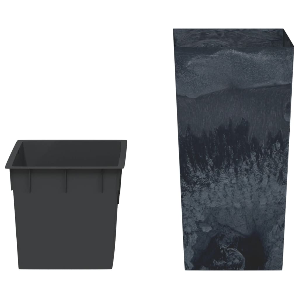 Planter with Removable Inner Anthracite 11/26.5L PP Concrete Look