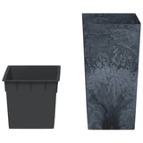 Planter with Removable Inner Anthracite 21/49 L PP Concrete Look