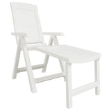 Sun Lounger White Plastic