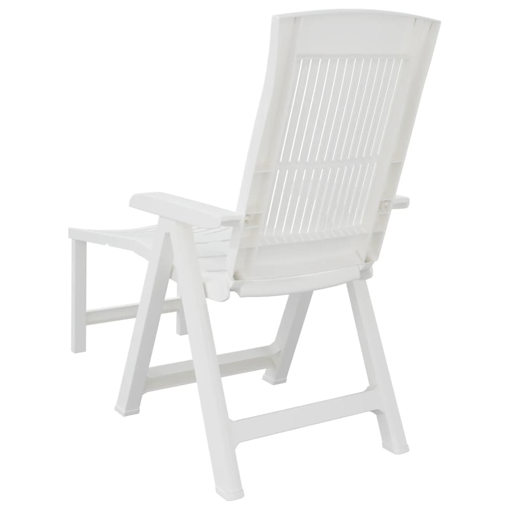 Sun Lounger White Plastic