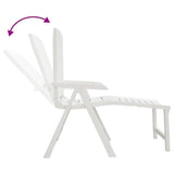 Sun Lounger White Plastic