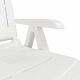 Sun Lounger White Plastic