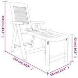 Sun Lounger White Plastic