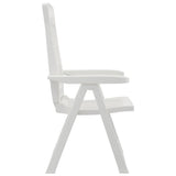 Garden Reclining Chairs 2 pcs White PP