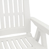 Garden Reclining Chairs 2 pcs White PP