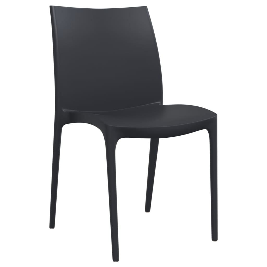 Garden Chairs 2 pcs Anthracite 50x46x80 cm Polypropylene