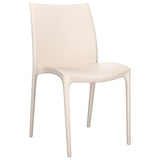 Garden Chairs 2 pcs Cream 50x46x80 cm Polypropylene