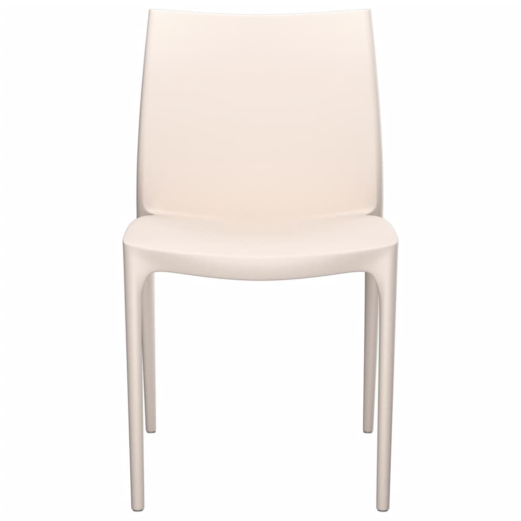 Garden Chairs 2 pcs Cream 50x46x80 cm Polypropylene