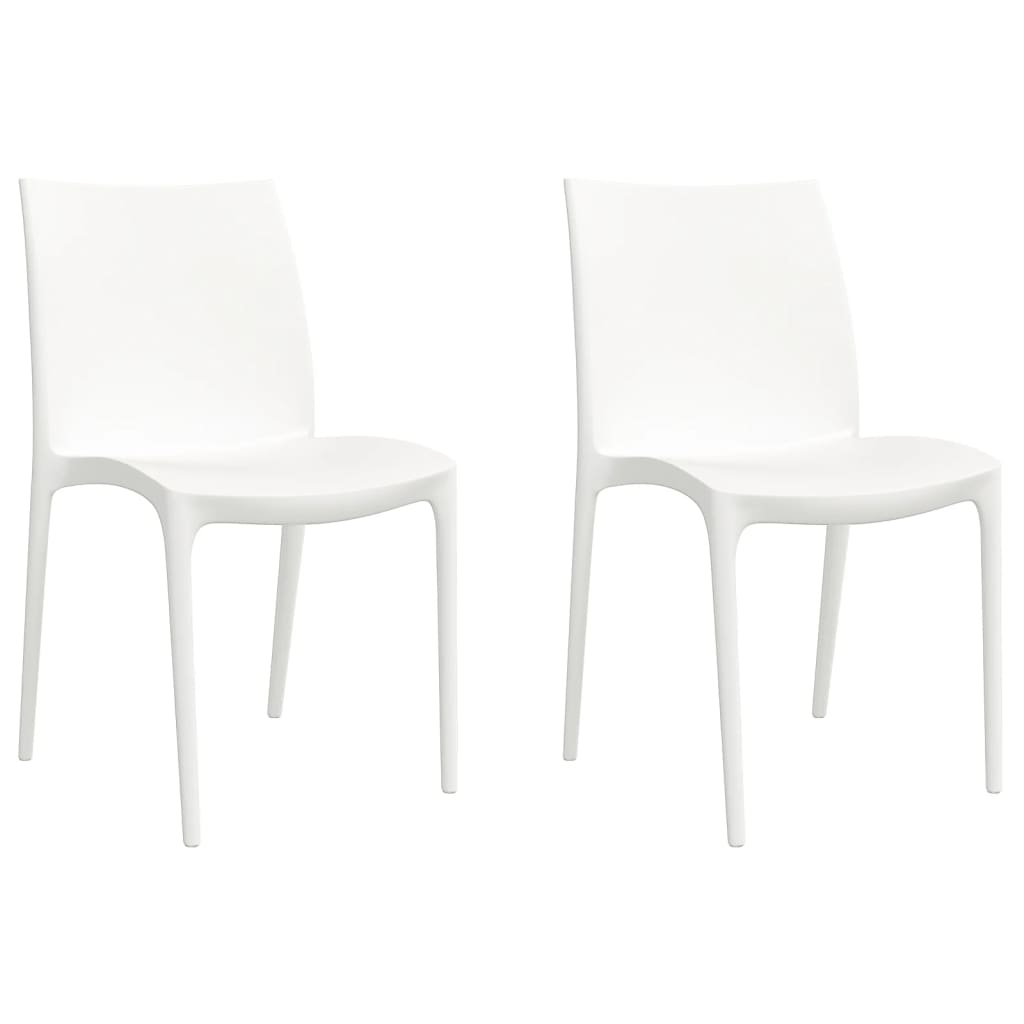 Garden Chairs 2 pcs White 50x46x80 cm Polypropylene